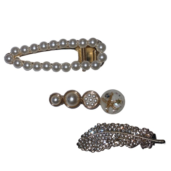 Set of 6 Feather, Starfish & Scissors Hair Clips - Picture 3 of 7